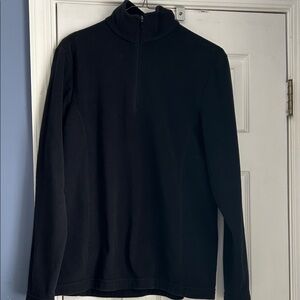 Lands' End Women's Black Zip-Up Pullover